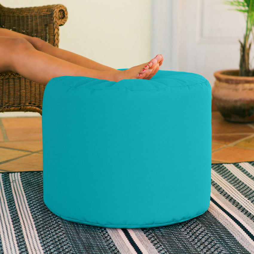 Jaxx Spring Indoor / Outdoor Bean Bag Pouf Ottoman (16603) - SchoolOutlet