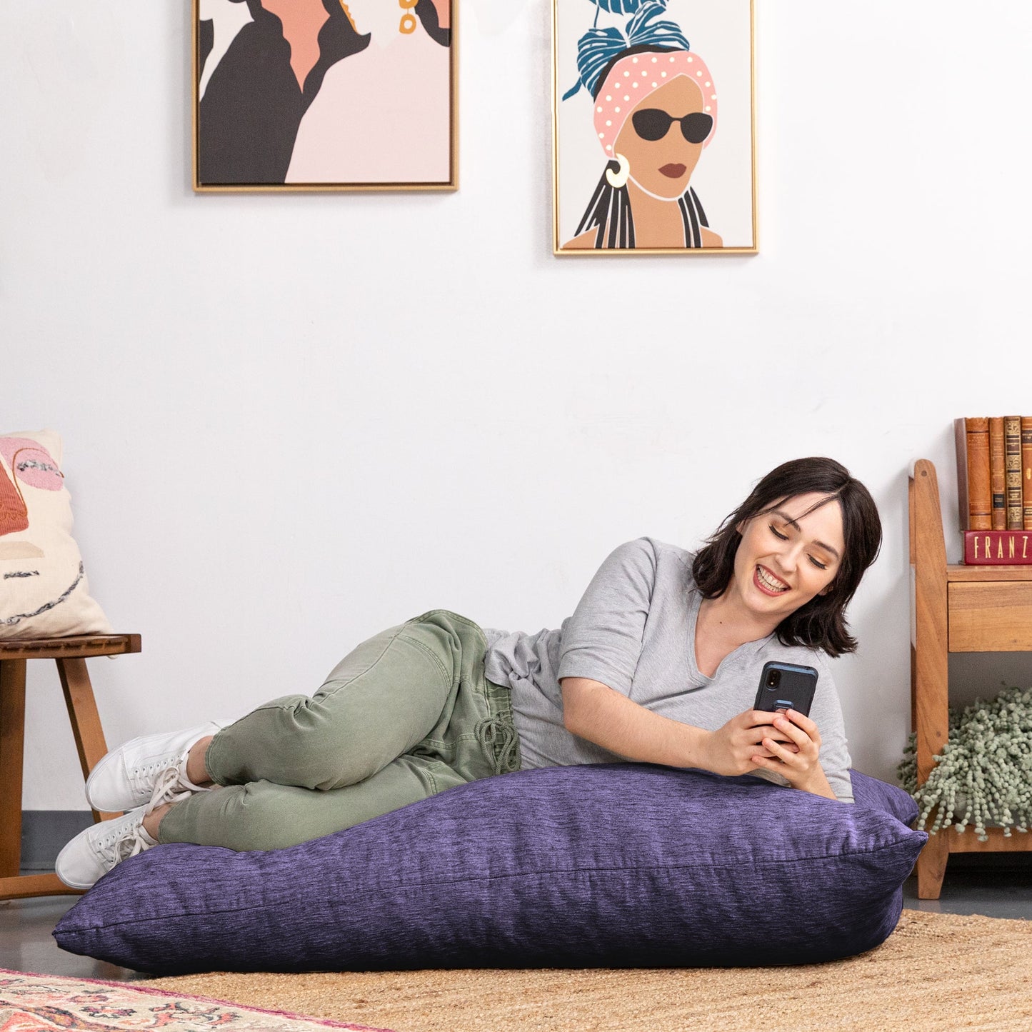 Jaxx Pillow Saxx 3.5 Foot Giant Décor Floor Pillow - Premium Chenille Cover (17582) - SchoolOutlet