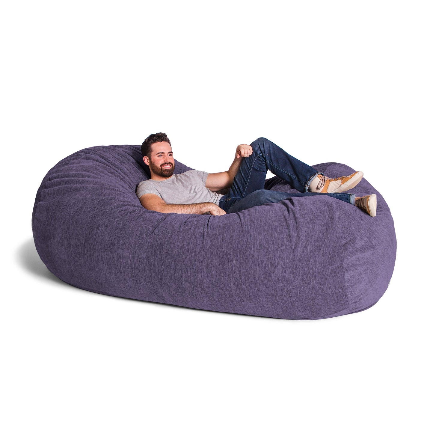 Jaxx 7 Foot Giant Bean Bag Sofa - Premium Chenille (17583) - SchoolOutlet