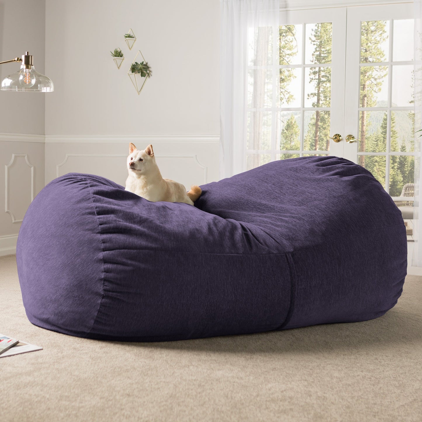 Jaxx 7 Foot Giant Bean Bag Sofa - Premium Chenille (17583) - SchoolOutlet