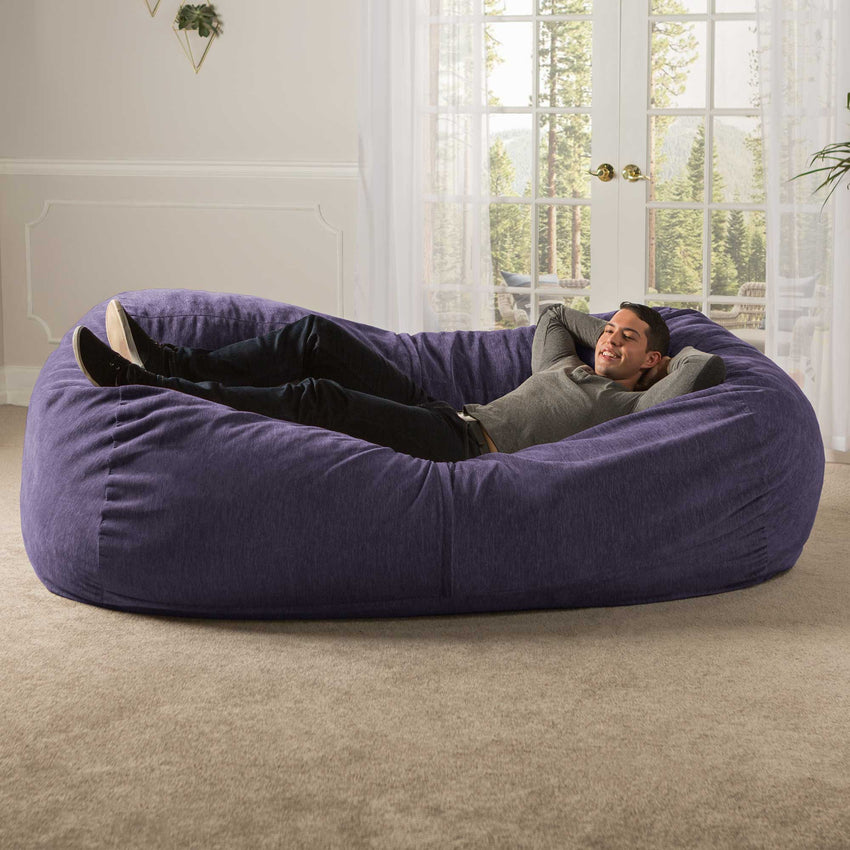 Jaxx 7 Foot Giant Bean Bag Sofa - Premium Chenille (17583) - SchoolOutlet
