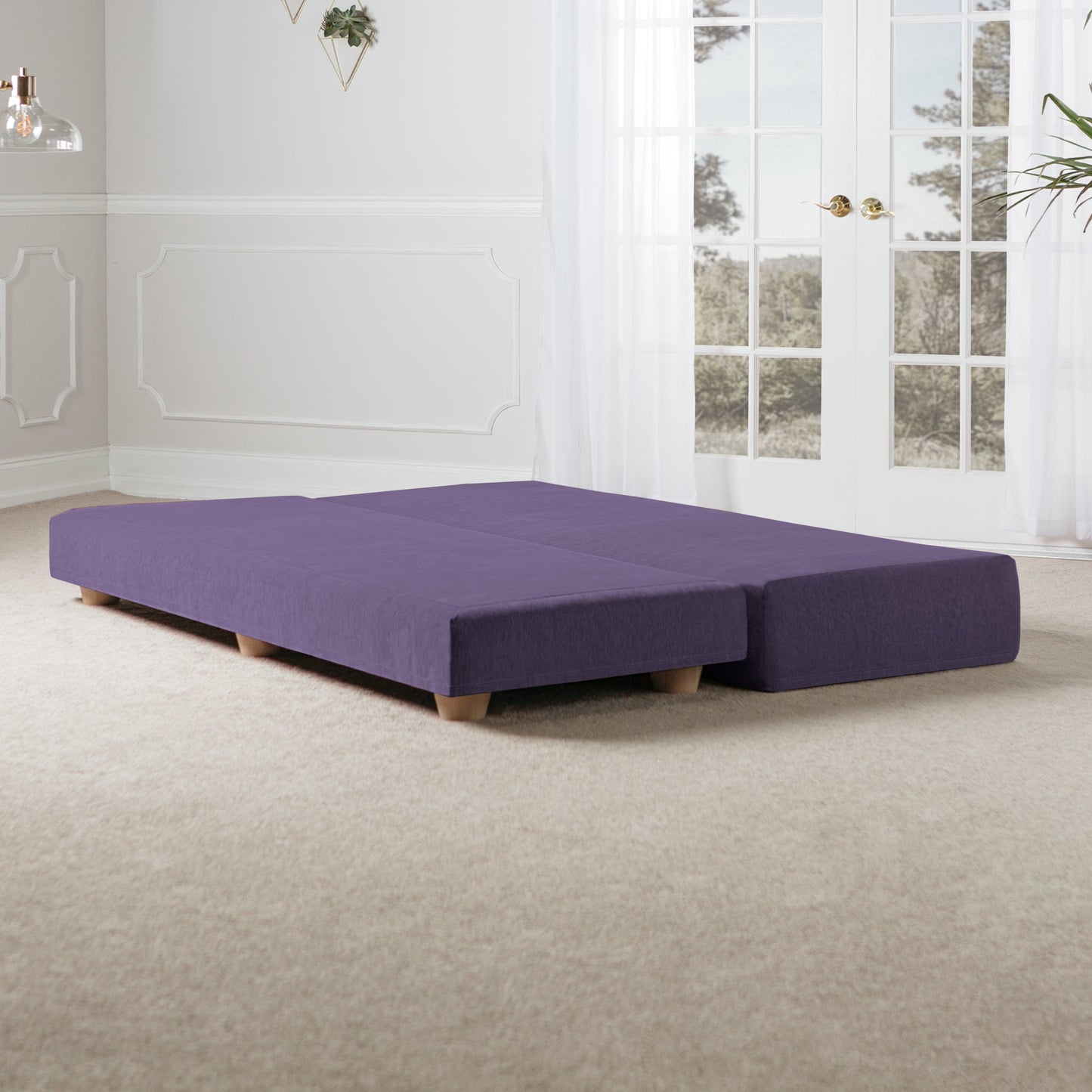 Jaxx Alon Daybed / Fold - Out Queen - Size Mattress - Premium Chenille (17700) - SchoolOutlet