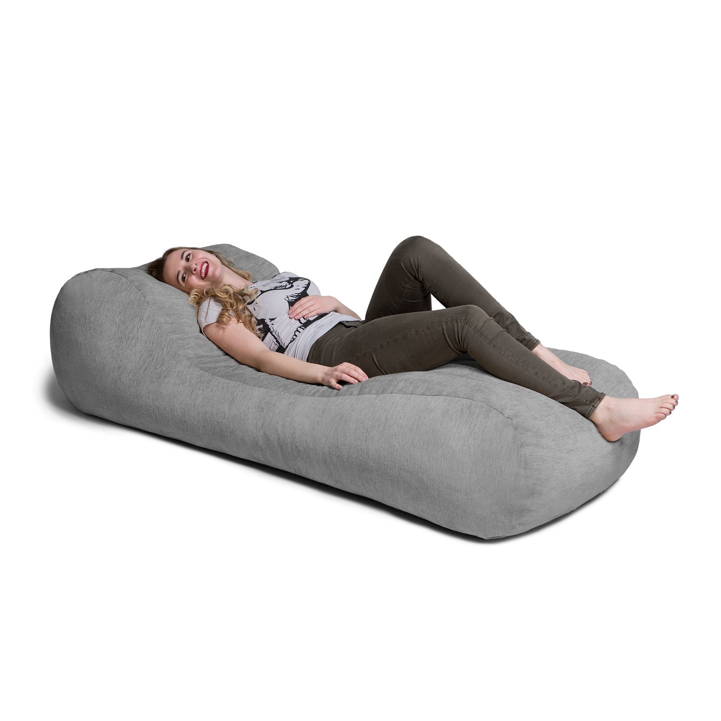 Jaxx Arlo Chaise Lounge Bean Bag Chair - Premium Chenille (17768) - SchoolOutlet