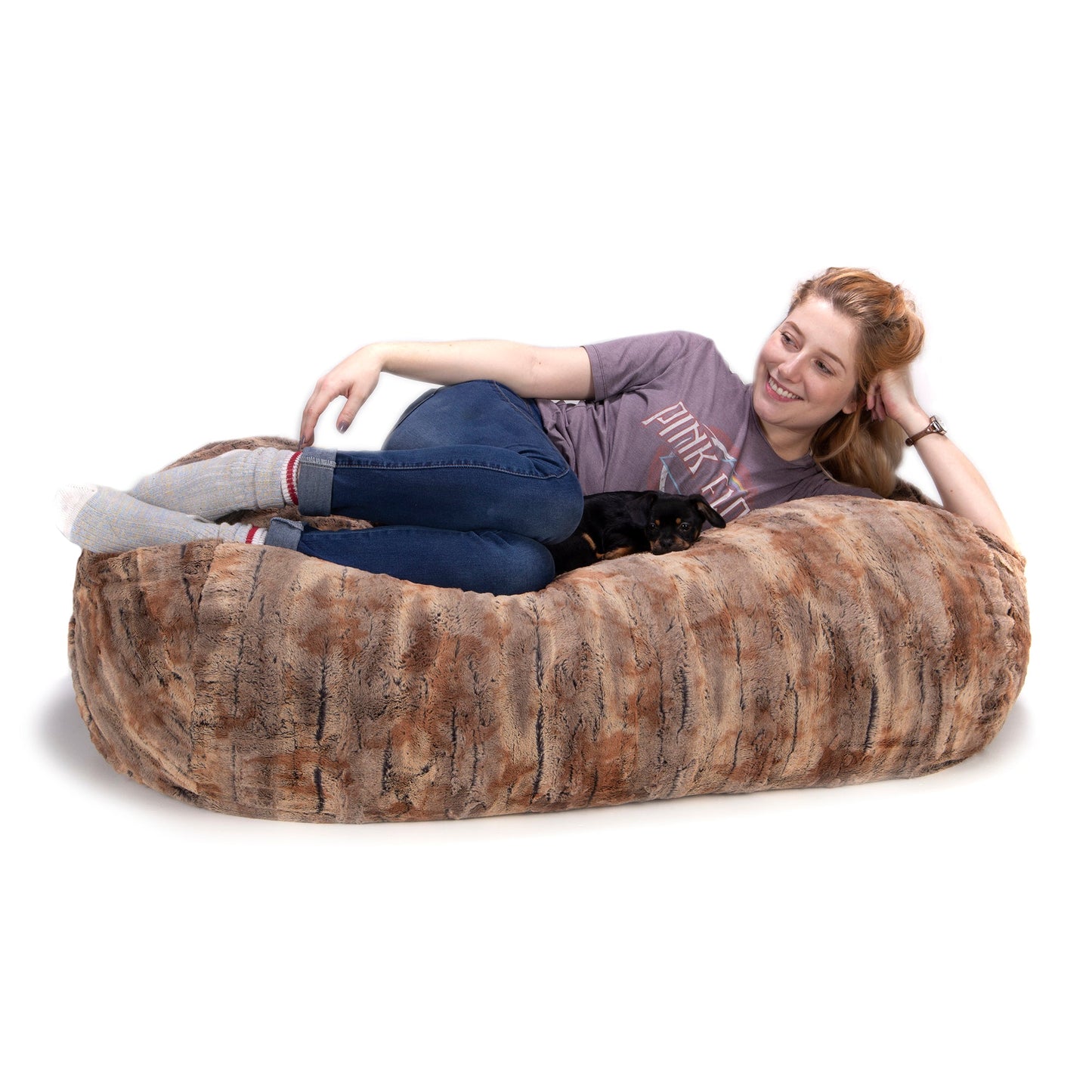 Jaxx Bean Bags Sofa Saxx Bean Bag Lounger - 4' Premium Luxe Fur (18614) - SchoolOutlet