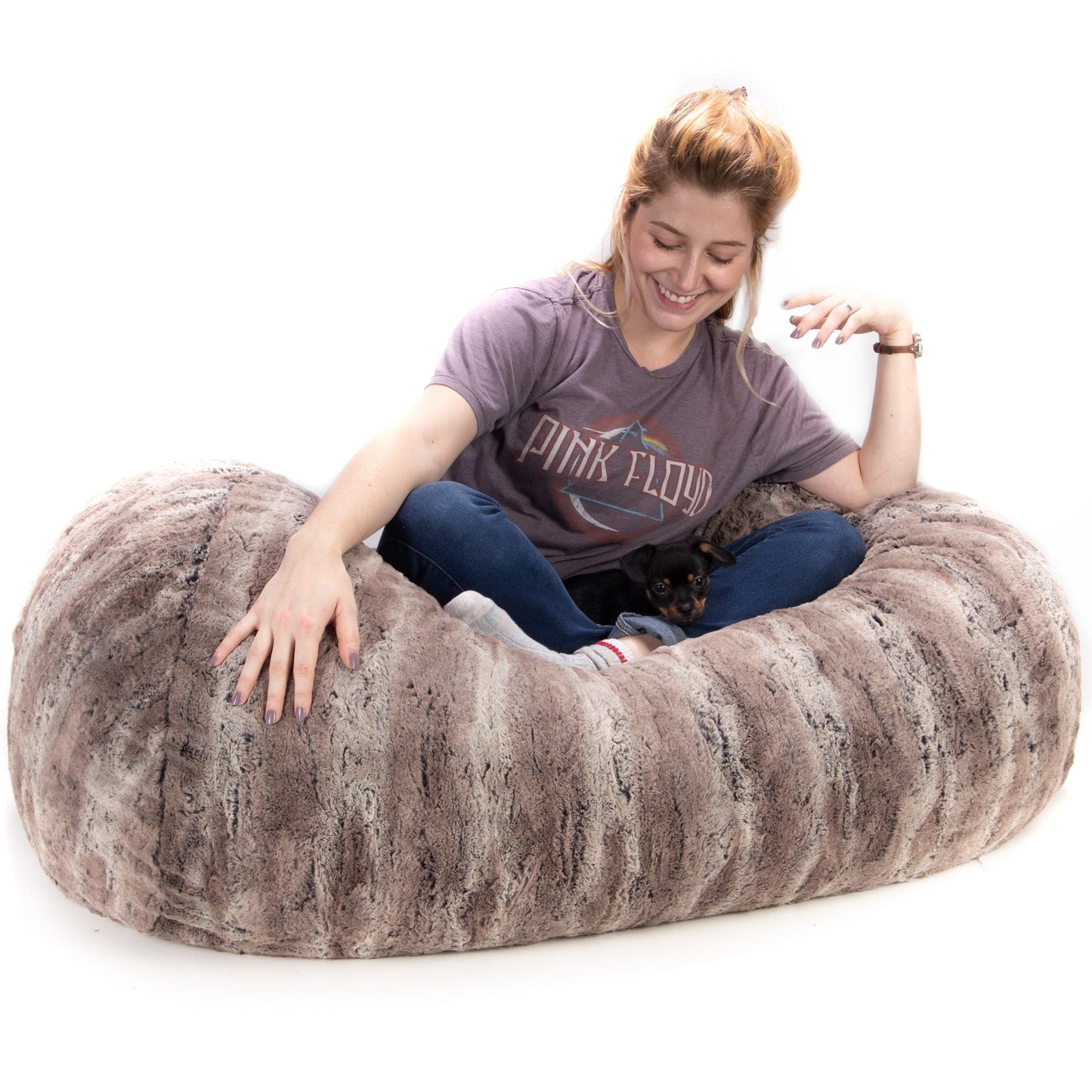 Jaxx Bean Bags Sofa Saxx Bean Bag Lounger - 4' Premium Luxe Fur (18614) - SchoolOutlet