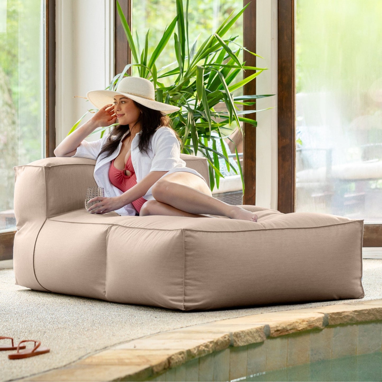 Jaxx Baya Outdoor Chaise - Luxurious Chaise Sun Lounger for Poolside or Hospitality (18926) - SchoolOutlet