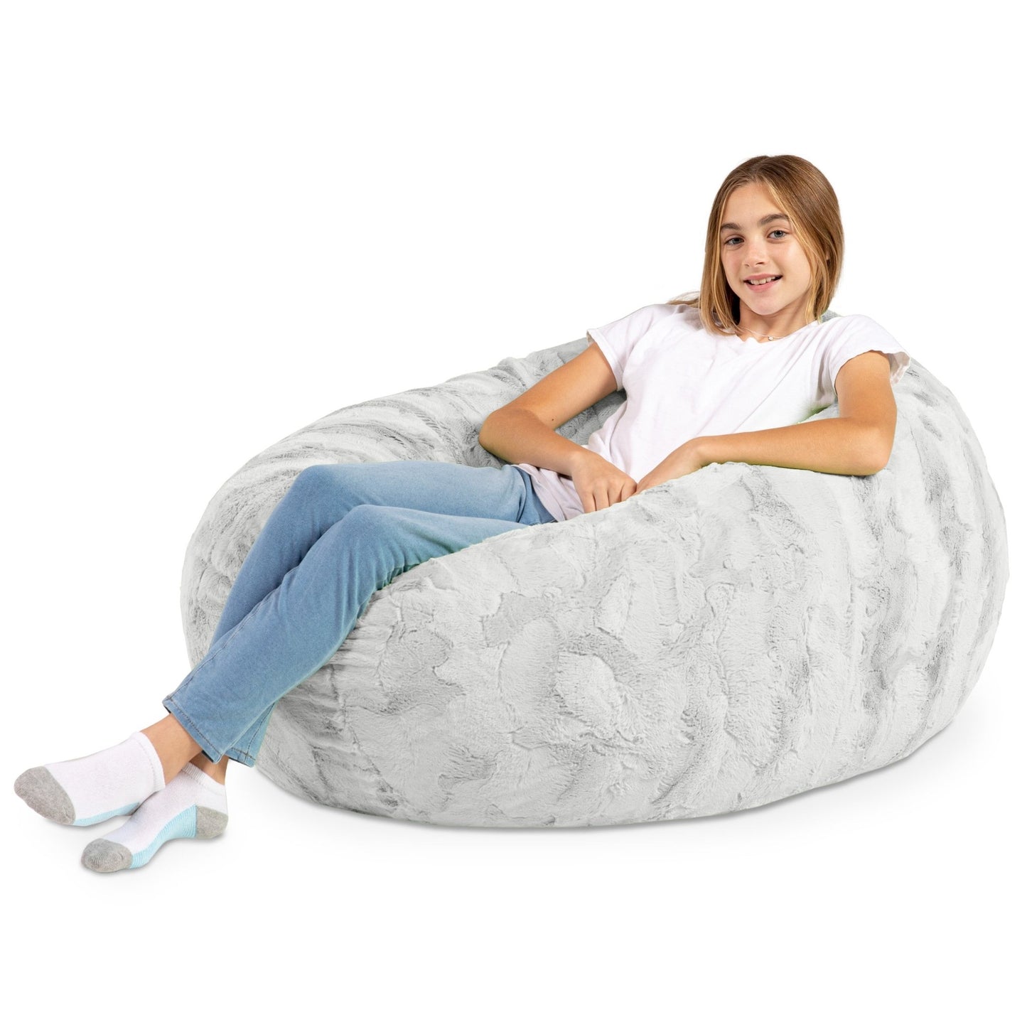 Jaxx Cocoon 4 Foot Bean Bag Chair - Faux Fur (19081) - SchoolOutlet