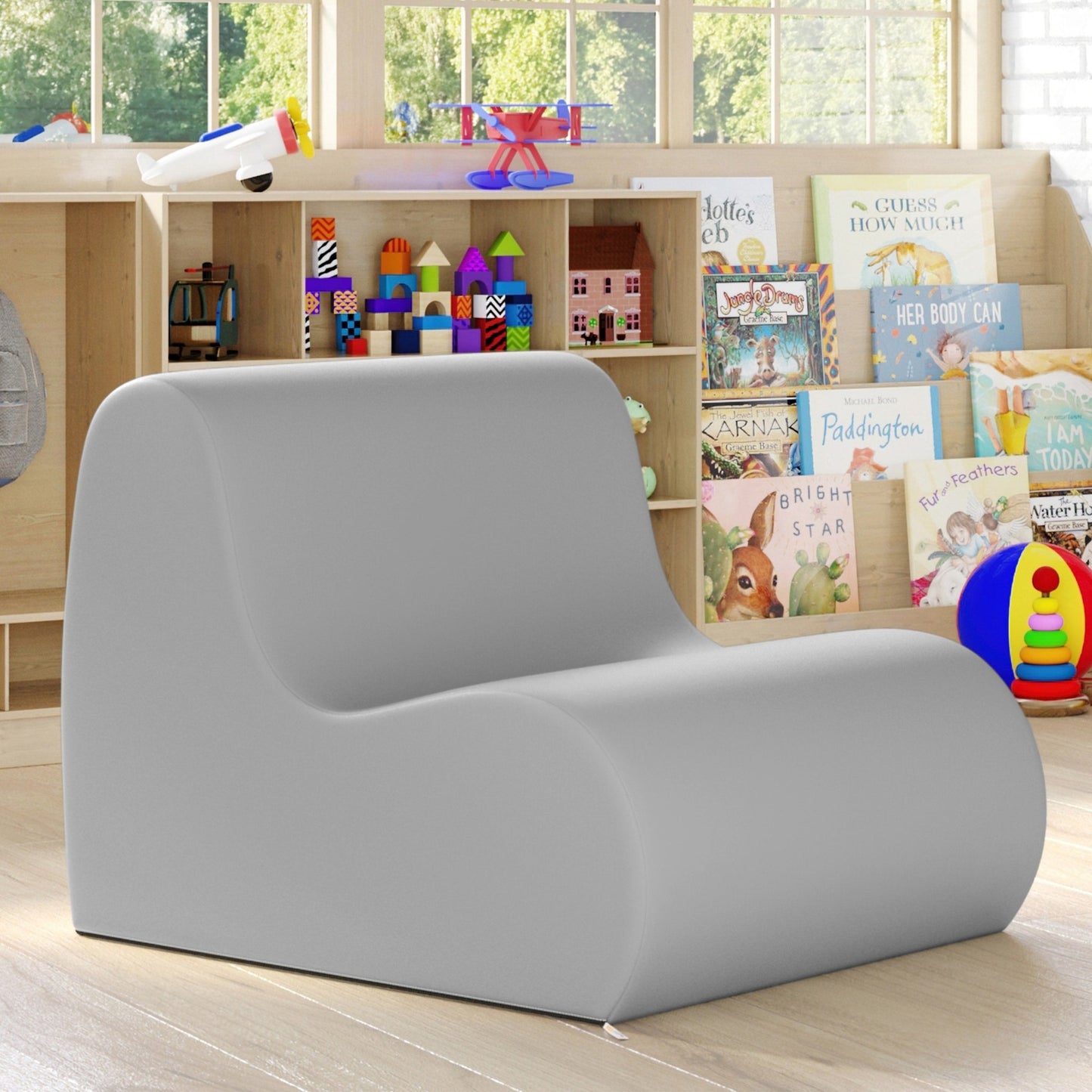 Jaxx Midtown Medium Classroom Soft Foam Chair - Premium Vinyl Cover (19332) - SchoolOutlet