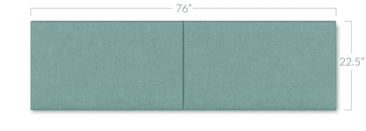Jaxx Panelist Modern Padded Headboard - Set of 2 Wall Mounted Panels (Each 22.5"H x 30"W) - Queen Double Tall (19518) - SchoolOutlet