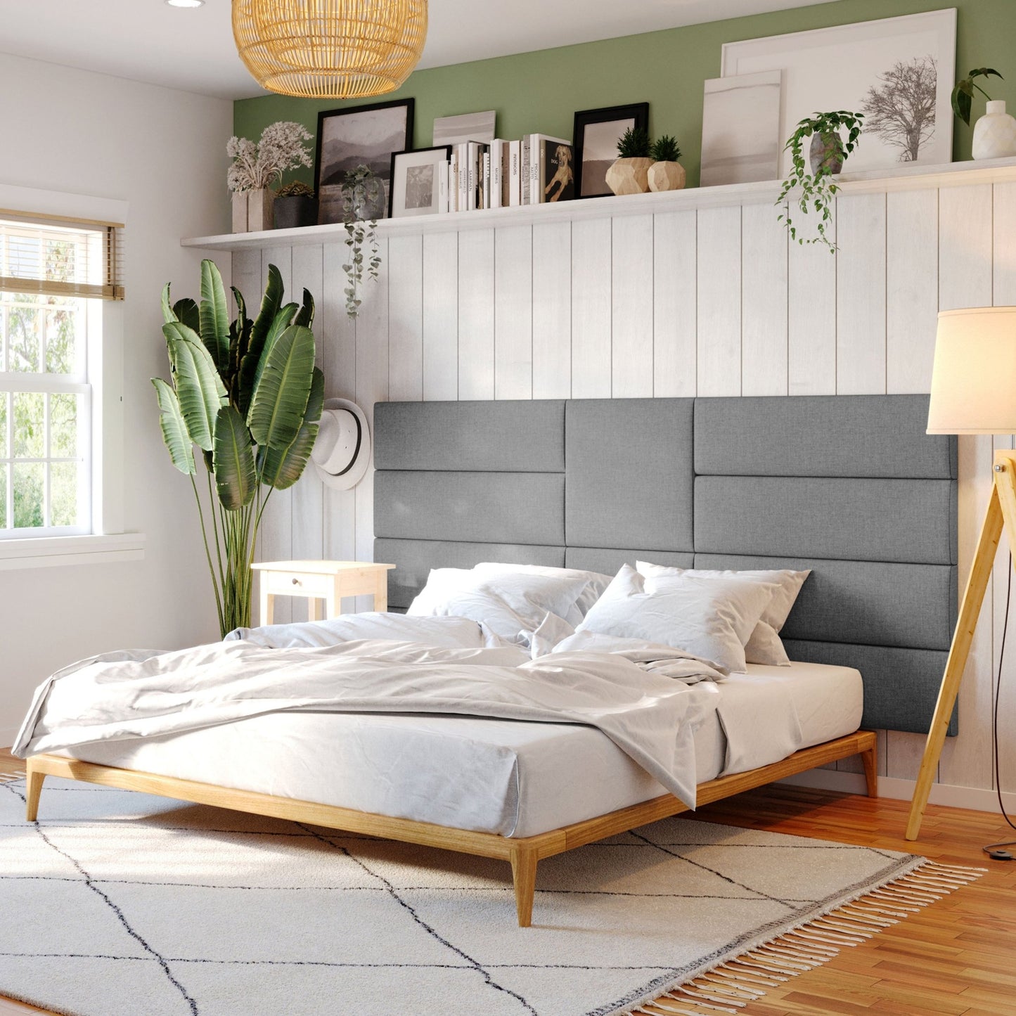 Jaxx Panelist Modern Padded Headboard - Wall Mounted Panel (22.5"H x 22.5"W) (19520) - SchoolOutlet