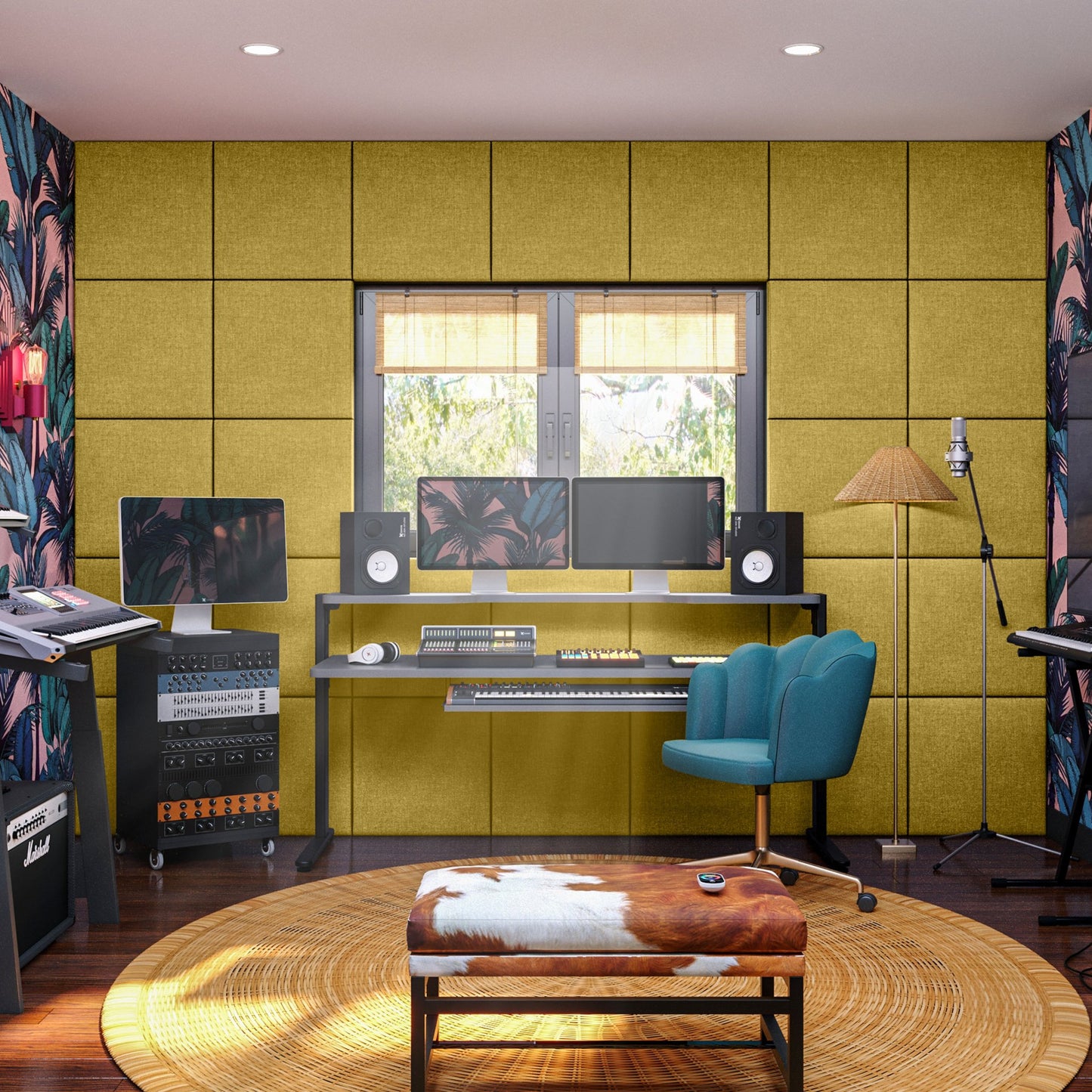 Jaxx Panelist Modern Padded Headboard - Wall Mounted Panel (22.5"H x 22.5"W) (19520) - SchoolOutlet