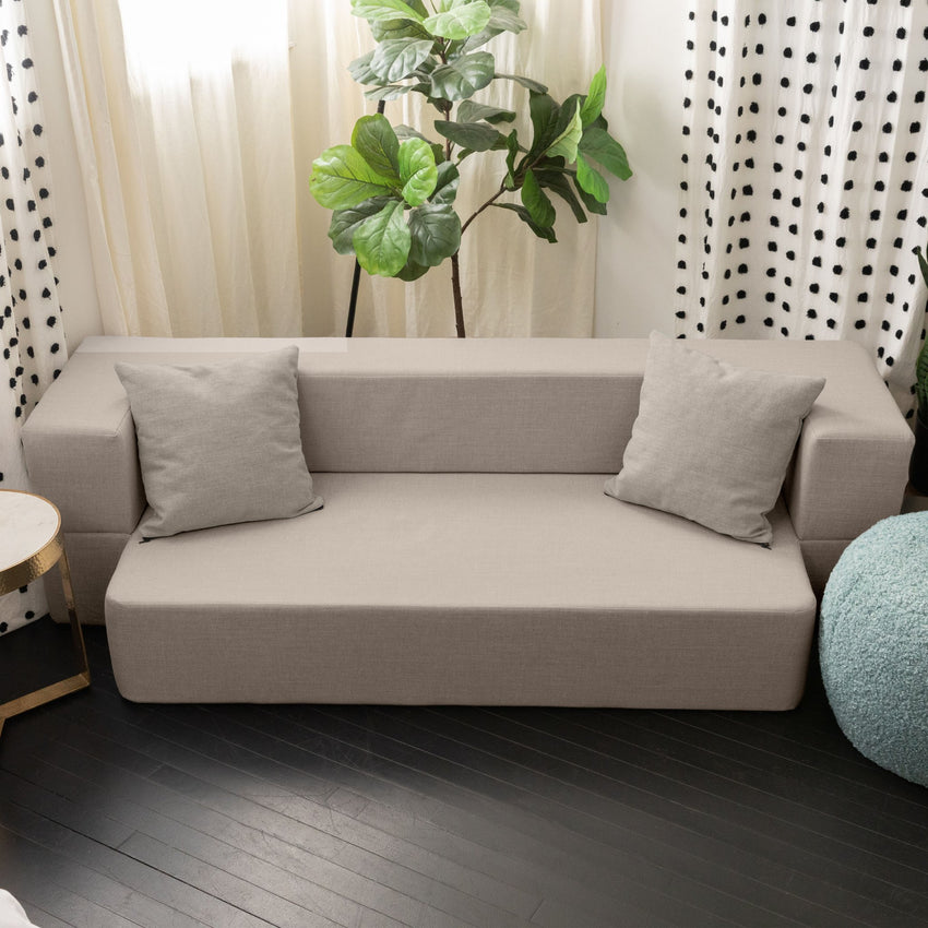 Jaxx Zenzi Loveseat Twin - Convertible Couch / Twin Sleeper, Bru Smart (19600) - SchoolOutlet