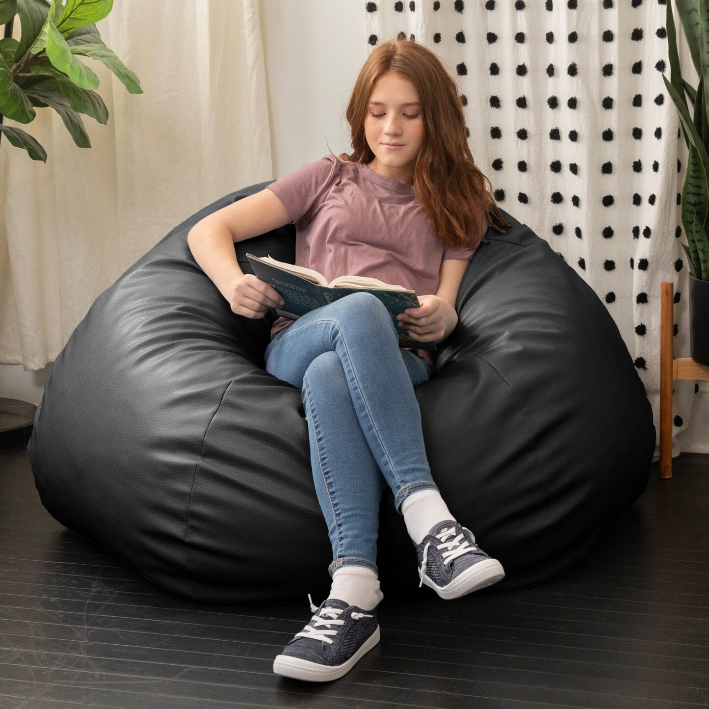 Jaxx Atrium Collection Pazi Pod - Designer Foam Bean Bag Chair for Home Theaters, Offices, Schools, Reception & Waiting Rooms (19659) - SchoolOutlet