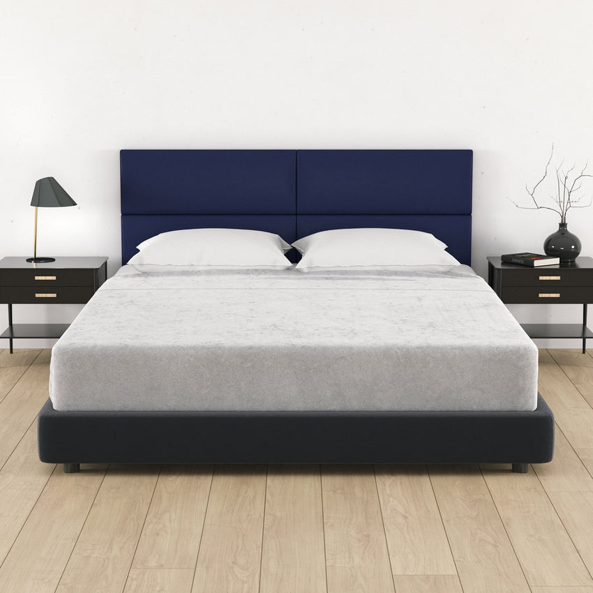 Jaxx Panelist Modern Padded Headboard - Set of 4 Wall Mounted Panels (Each 11.25"H x 30"W) - Queen, Vegan Leather (19721) - SchoolOutlet