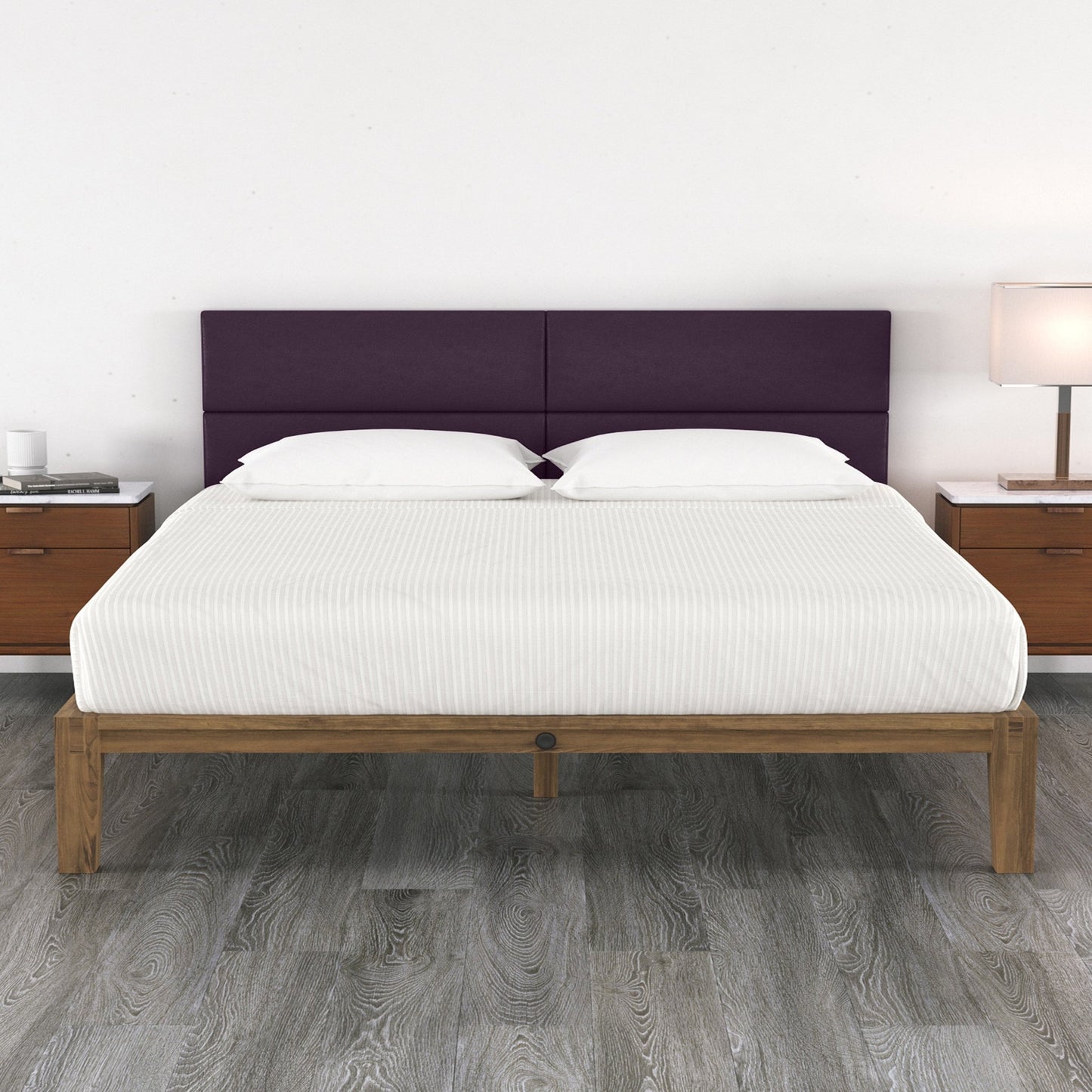 Jaxx Panelist Modern Padded Headboard - Set of 4 Wall Mounted Panels (Each 11.25"H x 38"W) - King (19722) - SchoolOutlet