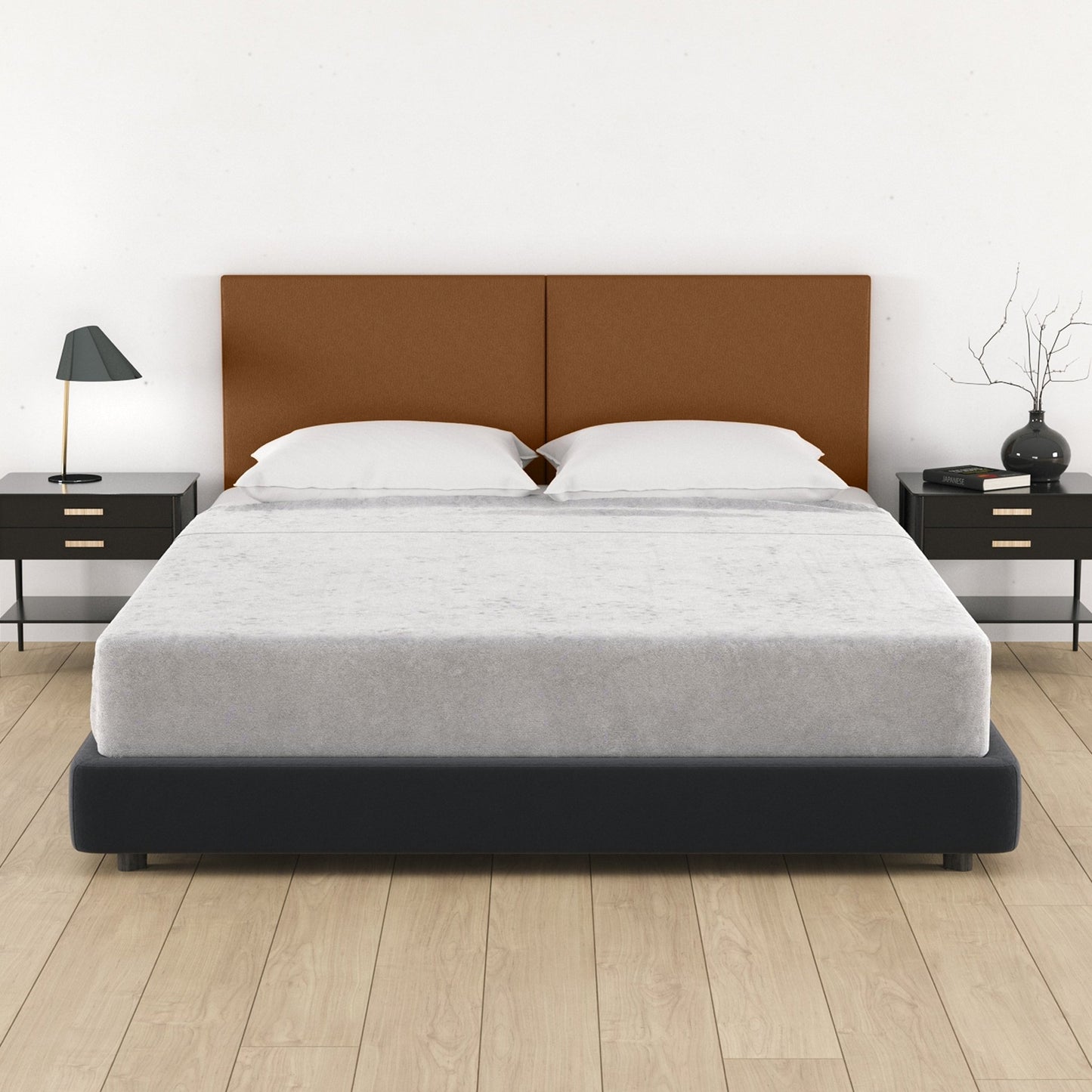 Jaxx Panelist Modern Padded Headboard - Set of 2 Wall Mounted Panels (Each 22.5"H x 30"W) - Queen Double Tall (19723) - SchoolOutlet