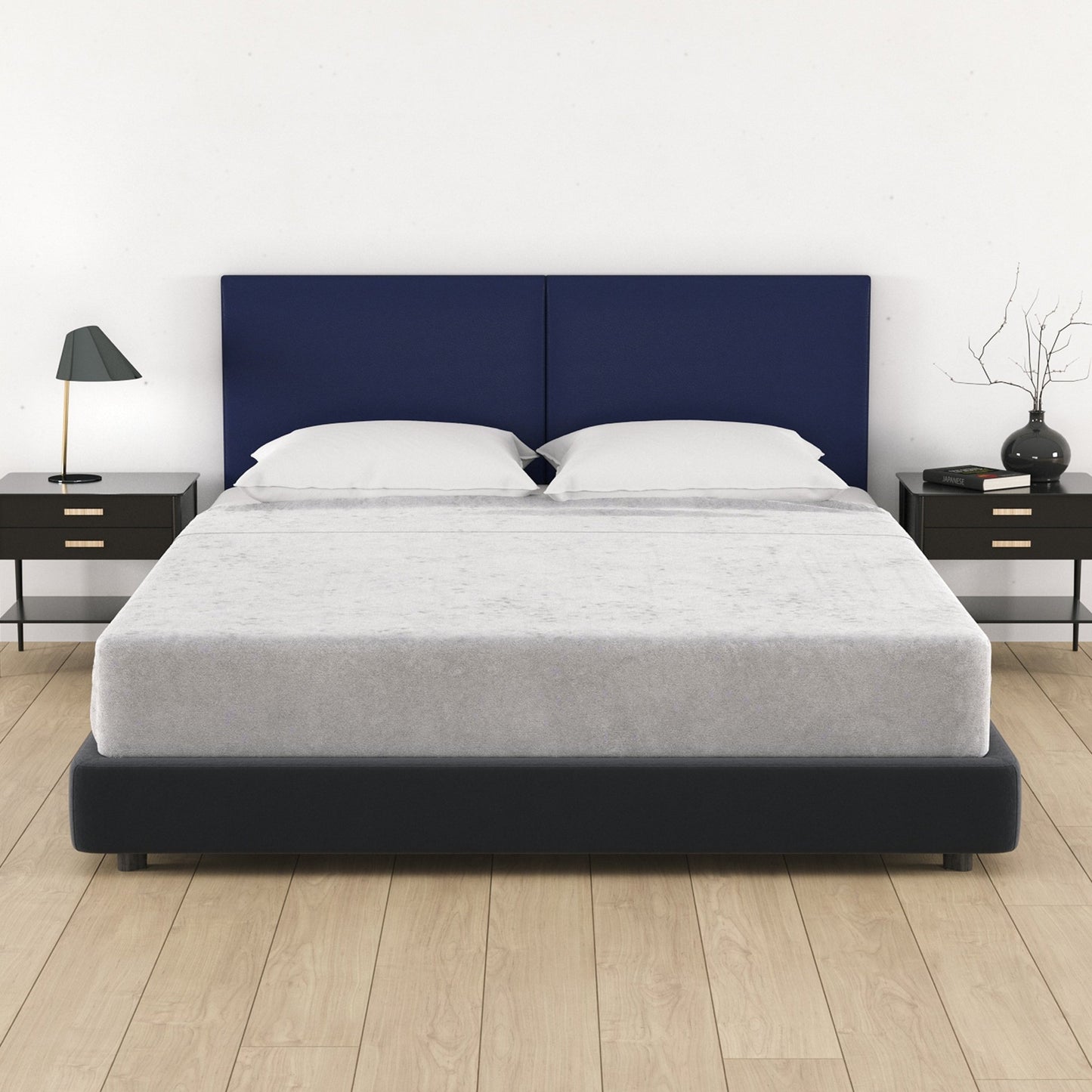 Jaxx Panelist Modern Padded Headboard - Set of 2 Wall Mounted Panels (Each 22.5"H x 30"W) - Queen Double Tall (19723) - SchoolOutlet