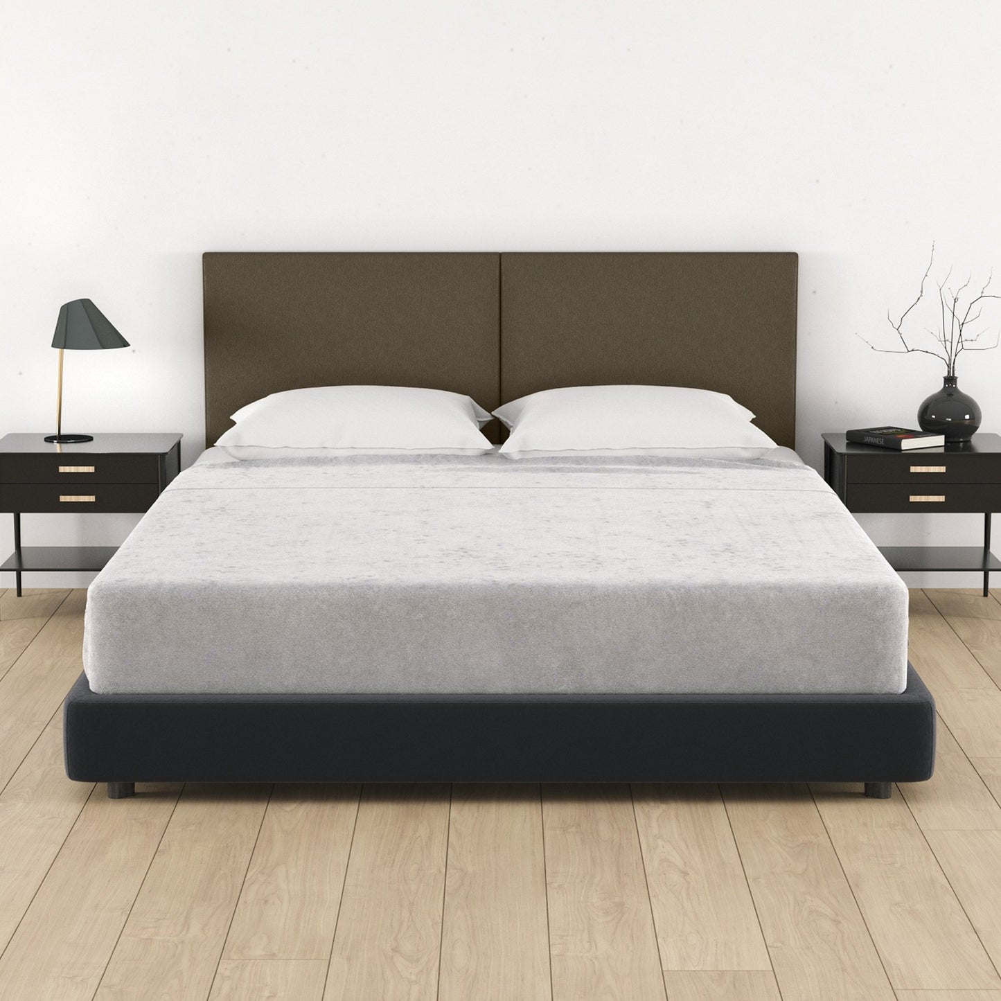 Jaxx Panelist Modern Padded Headboard - Set of 2 Wall Mounted Panels (Each 22.5"H x 30"W) - Queen Double Tall (19723) - SchoolOutlet