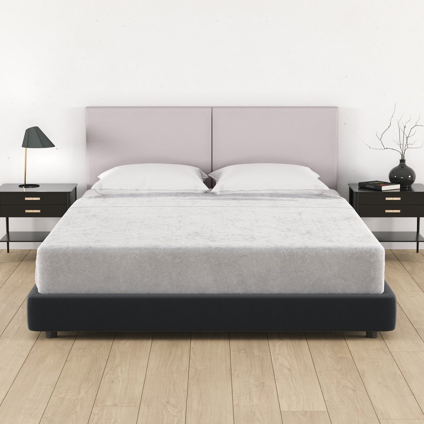 Jaxx Panelist Modern Padded Headboard - Set of 2 Wall Mounted Panels (Each 22.5"H x 30"W) - Queen Double Tall (19723) - SchoolOutlet