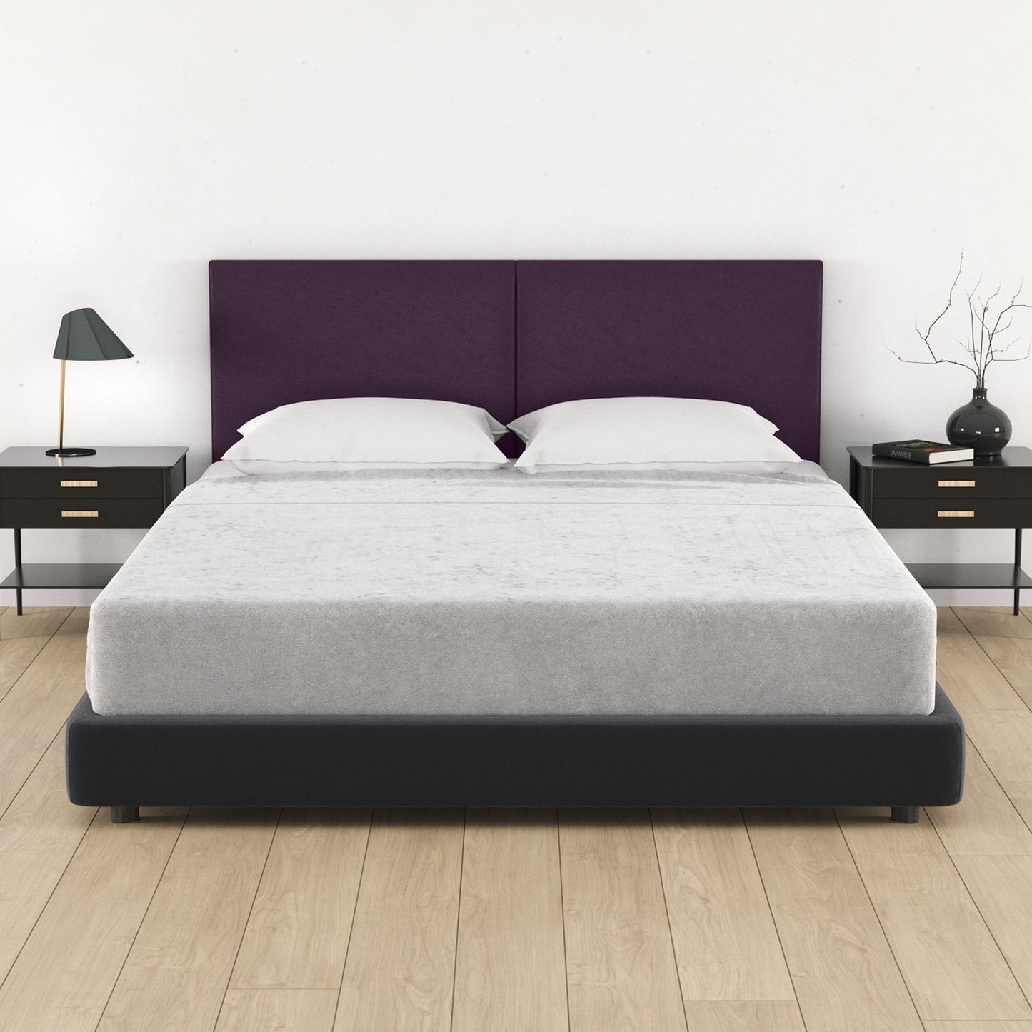 Jaxx Panelist Modern Padded Headboard - Set of 2 Wall Mounted Panels (Each 22.5"H x 30"W) - Queen Double Tall (19723) - SchoolOutlet