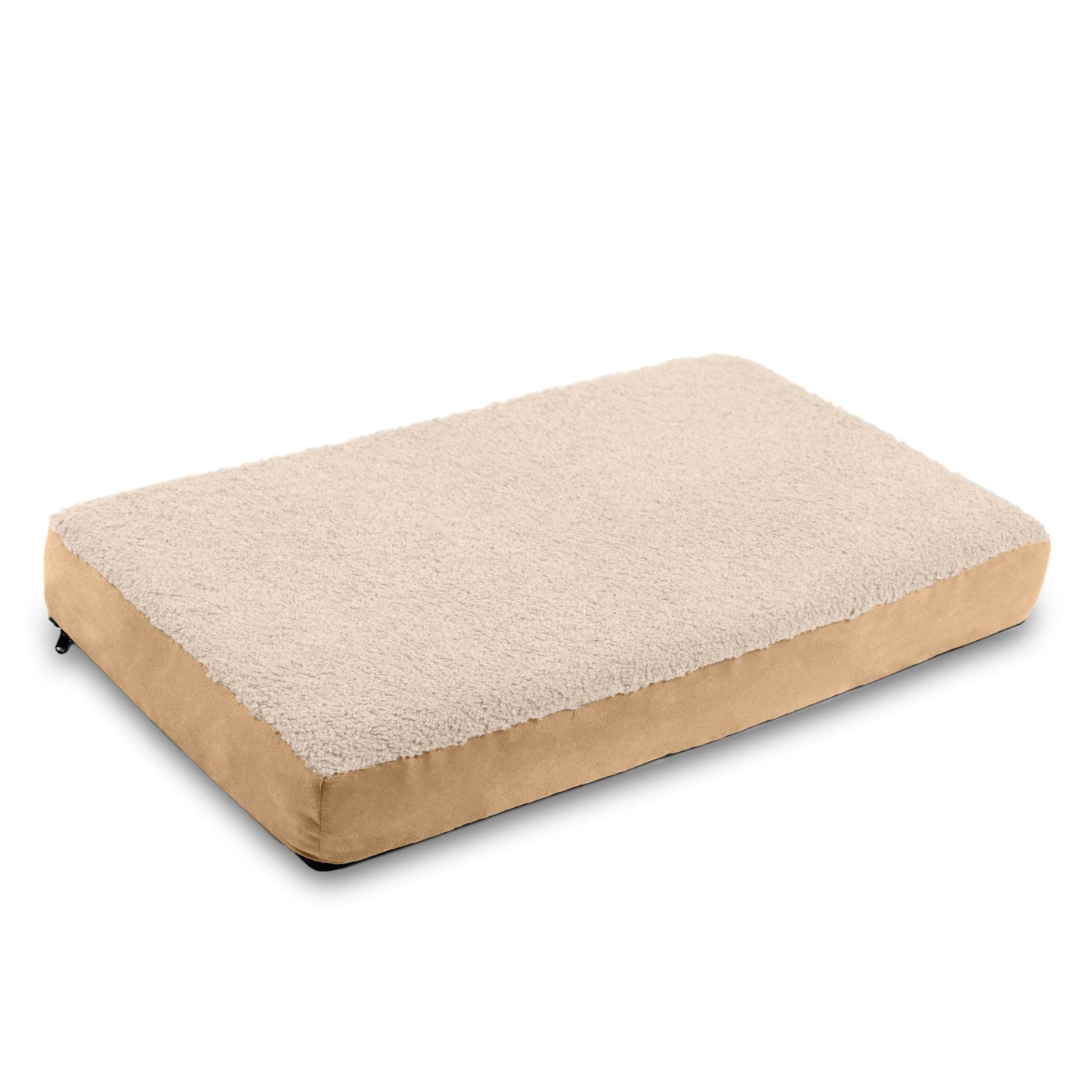 Jaxx Cubbi Dog Bed - Plush Boucle Sherpa Top for Cozy Comfort, Supportive Memory Foam for Joint Pain Relief, No - Slip Base for Stability, Machine Washable Cover and Waterproof Liner, Small (19750) - SchoolOutlet