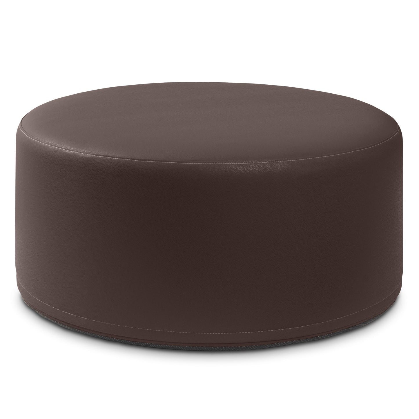 Jaxx Candler Round Couch Ottoman - Oversized Giant Coffee Table & Foot Rest, 36" - Premium Faux Leather (19786) - SchoolOutlet