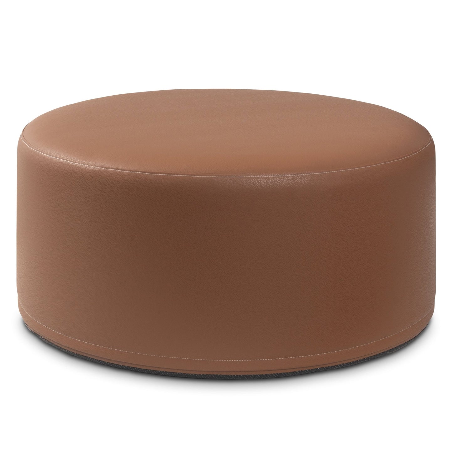 Jaxx Candler Round Couch Ottoman - Oversized Giant Coffee Table & Foot Rest, 36" - Premium Faux Leather (19786) - SchoolOutlet