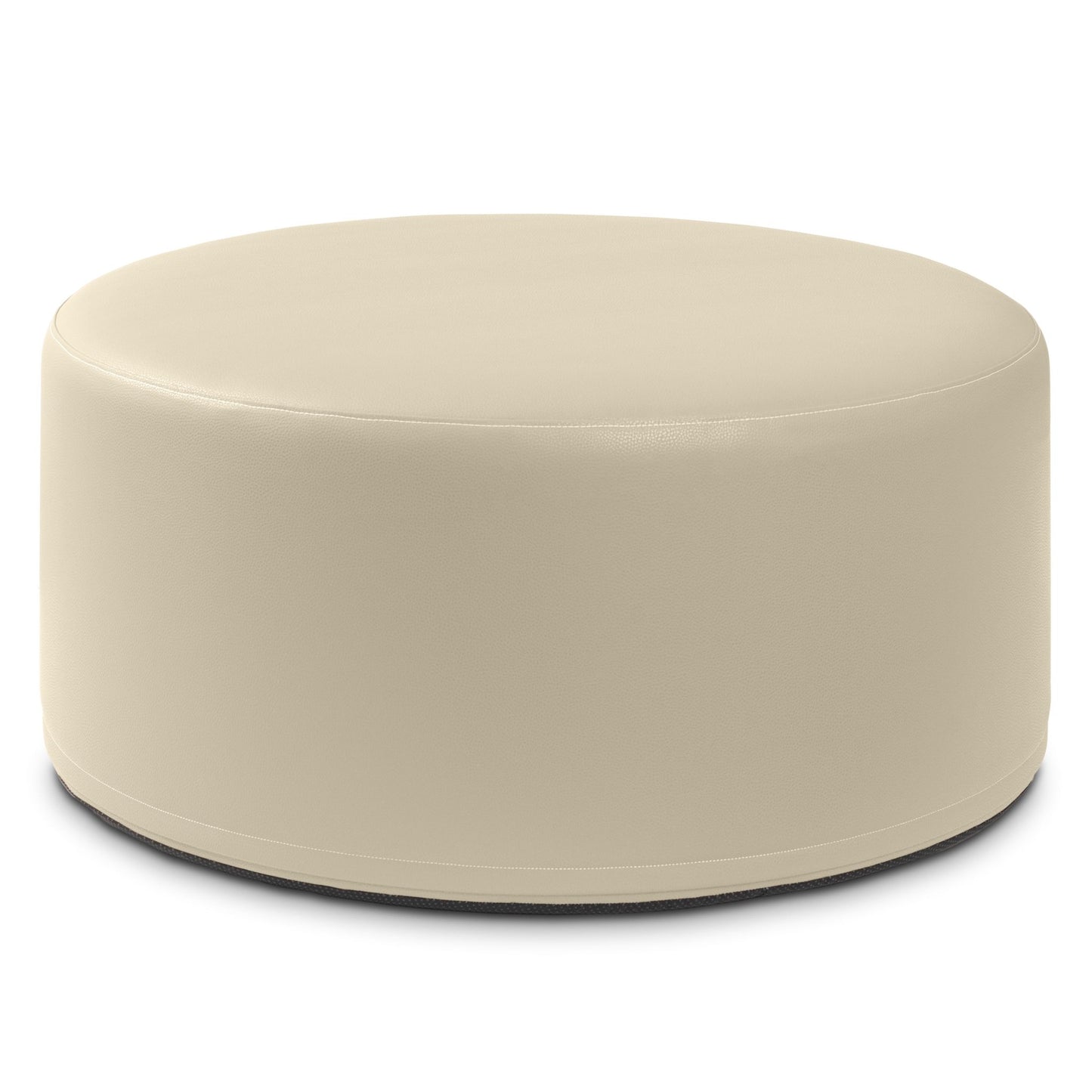 Jaxx Candler Round Couch Ottoman - Oversized Giant Coffee Table & Foot Rest, 36" - Premium Faux Leather (19786) - SchoolOutlet