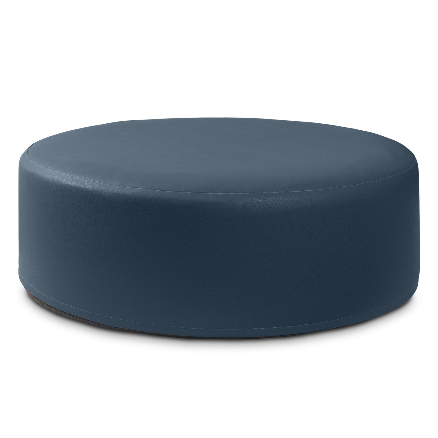 Jaxx Candler Round Couch Ottoman - Oversized Giant Coffee Table & Foot Rest, 48" - Premium Faux Leather (19787) - SchoolOutlet