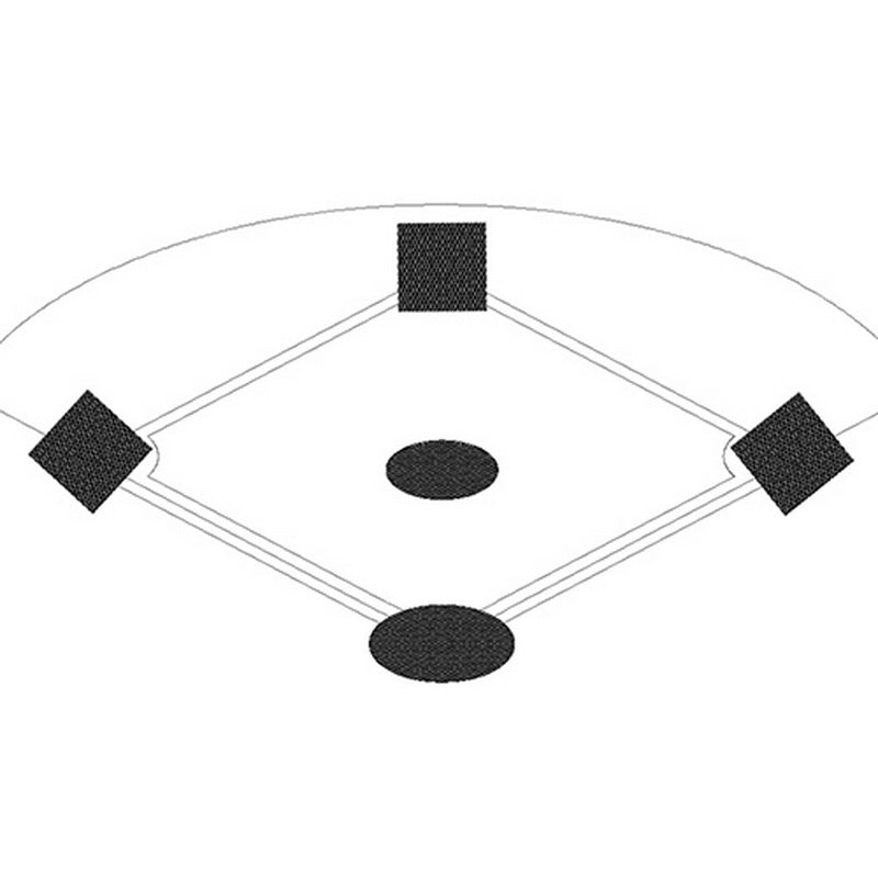 Jaypro Sports Outdoor Field Equipment - Baseball Tarp with Ground Stakes (26' Round - 6 OZ. Polyethylene) - Home Plate (White or Silver - Reversible) (AFC - HP) - SchoolOutlet