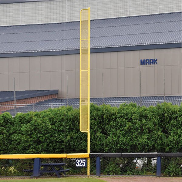 Jaypro Sports Foul Poles - Collegiate , 12' H - Baseball/Softball - Semi - Permanent - Yellow - Set of 2 (BBSBFP - 12) - SchoolOutlet