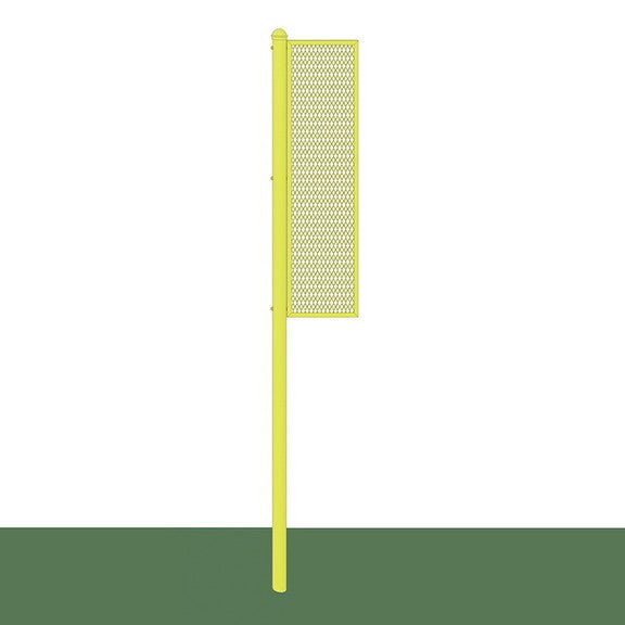 Jaypro Sports Foul Poles - Collegiate , 12' H - Baseball/Softball - Semi - Permanent - Yellow - Set of 2 (BBSBFP - 12) - SchoolOutlet
