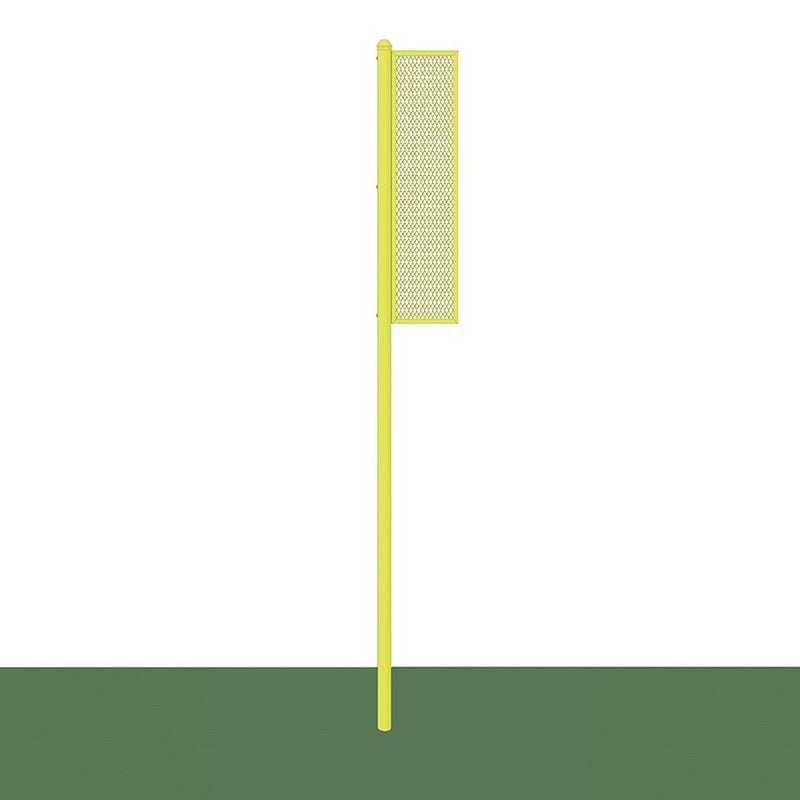 Jaypro Sports Foul Poles - Collegiate , 15' H - Baseball/Softball - Surface Mount - Yellow - Set of 2 (BBSBFP - 15SM) - SchoolOutlet