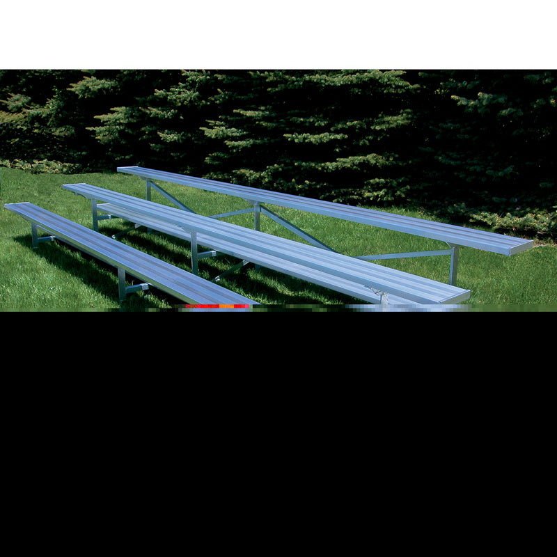 Jaypro Sports Bleacher - 3 Row - Single Foot Plank, Aluminum & Steel Bleachers - 15' L (BLCH - 3) - SchoolOutlet