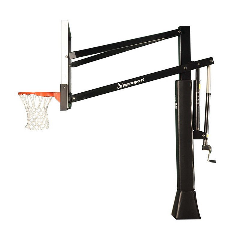 Jaypro Sports Basketball System - Titan Adjustable Series - 6" x 6" Pole with 4 ft. Offset - 72" (CV664A) - SchoolOutlet