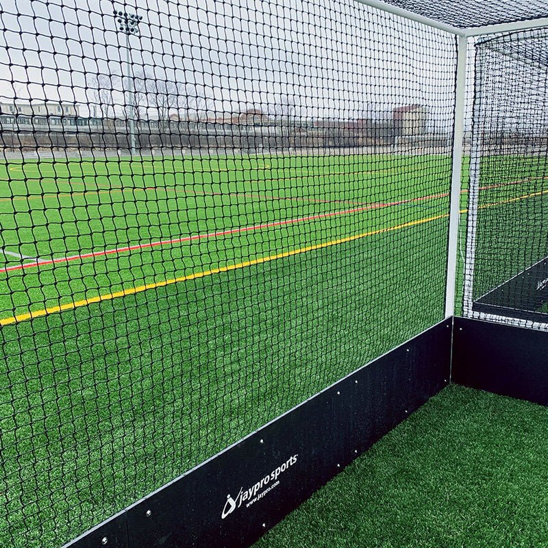 Jaypro Sports Field Hockey - Field Hockey Goal - 2" x 2" Square Aluminum with Bottom Boards - Official - 7' H x 12' W x 4' D (FHG - 2ALS) - SchoolOutlet