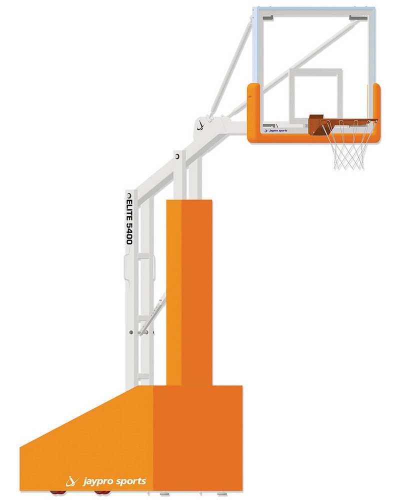 Jaypro Sports Basketball System - Elite 5400 Portable Basketball System with 42"H x 54"W Board (PBEL54) - SchoolOutlet
