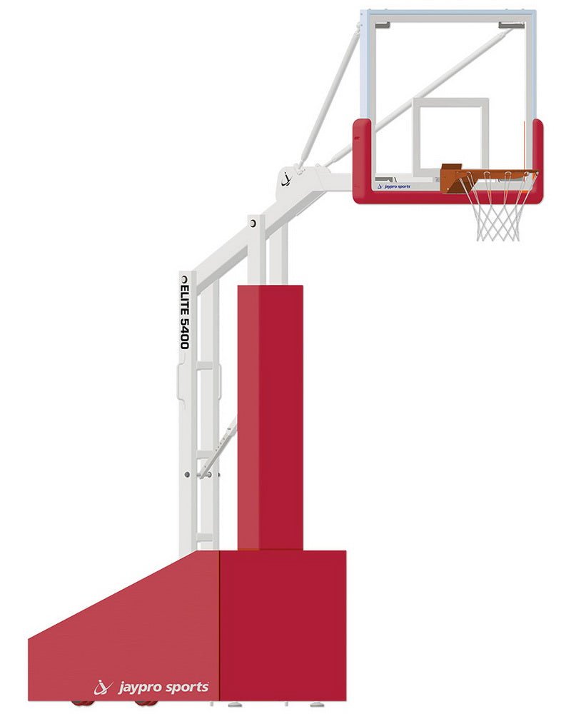 Jaypro Sports Basketball System - Elite 5400 Portable Basketball System with 42"H x 54"W Board (PBEL54) - SchoolOutlet