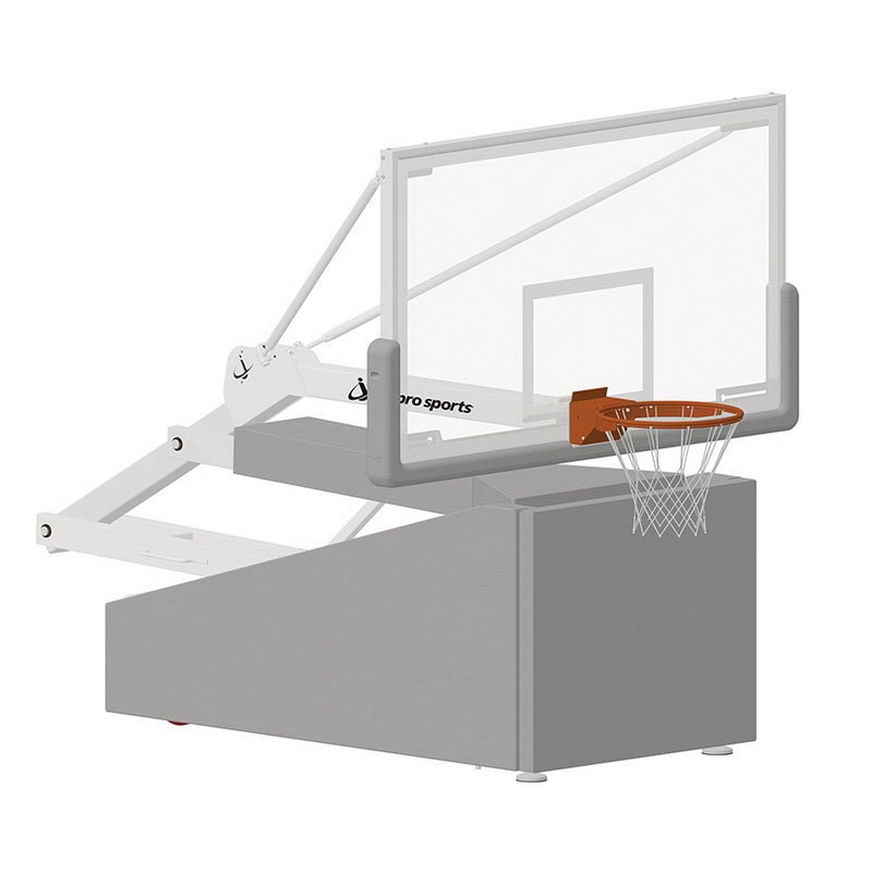 Jaypro Sports Basketball System - Elite 6600 Portable Basketball System with 72" Glass Backboard (PBEL66) - SchoolOutlet