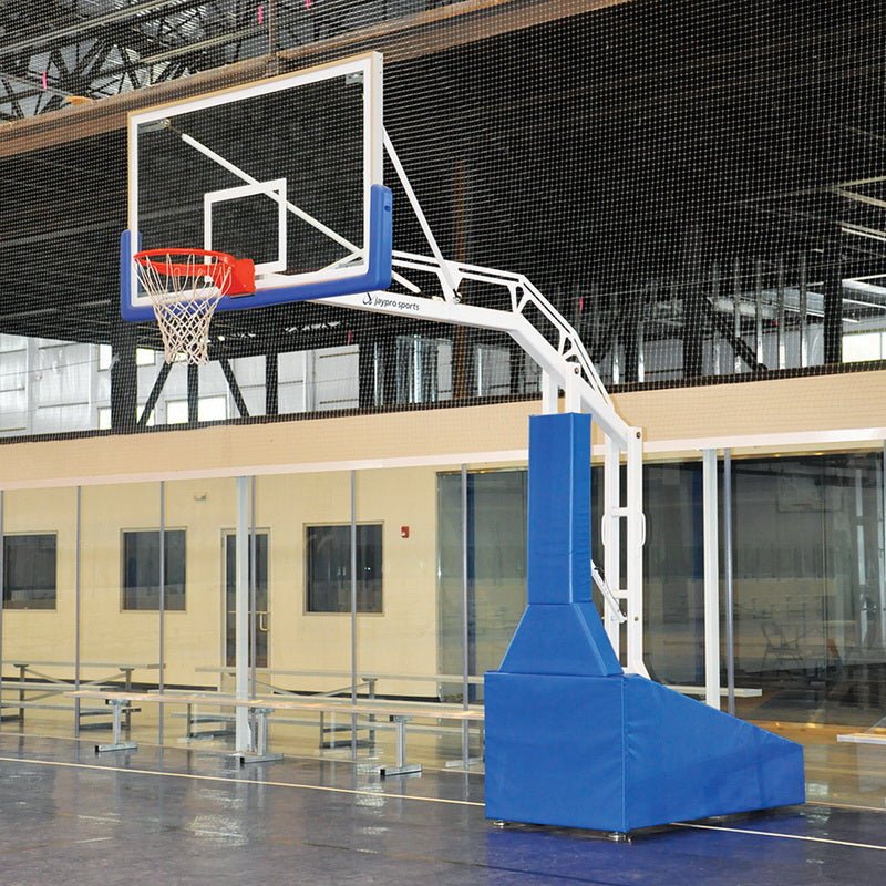 Jaypro Sports Basketball System - Elite 9600 Portable Basketball System with 72" Glass Backboard (PBEL96) - SchoolOutlet