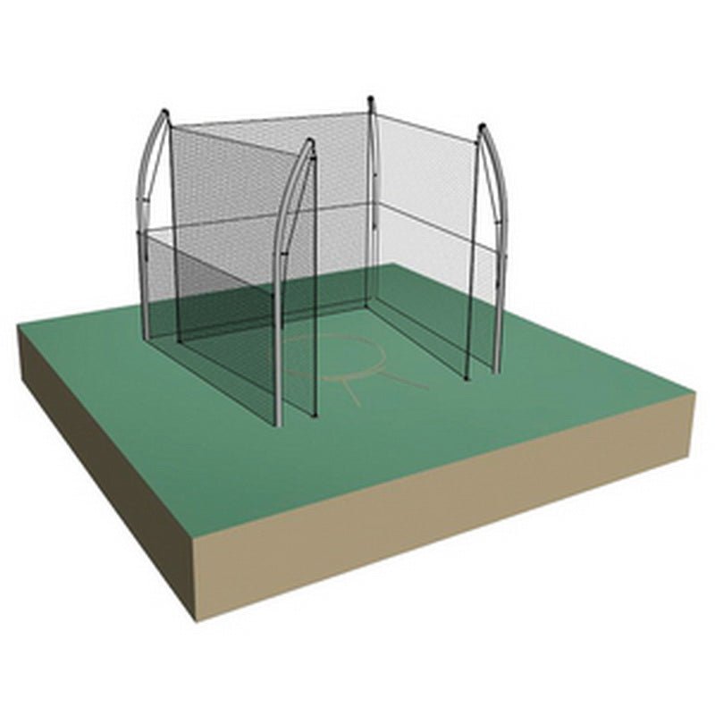 Jaypro Sports Track & Field - Shot Cage - 34.92 Degree Throwing Sector with Safety and Barrier Nets (SC - 25BN) - SchoolOutlet