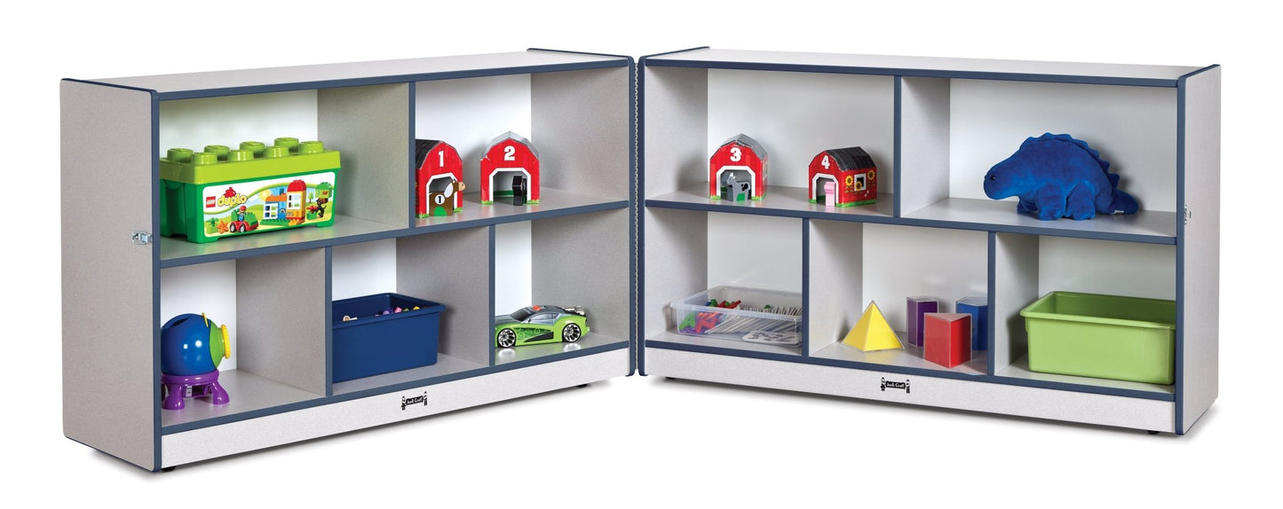 Rainbow Accents Low Mobile Fold - n - Lock Storage Unit - SchoolOutlet
