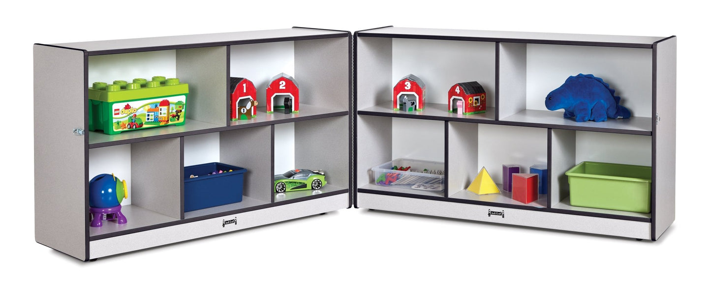 Rainbow Accents Low Mobile Fold - n - Lock Storage Unit - SchoolOutlet