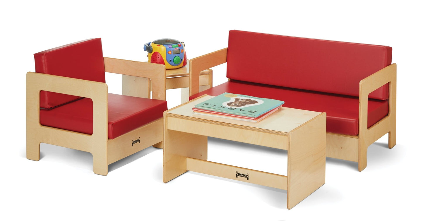 Jonti - Craft Living Room 4 Piece Set - Red - SchoolOutlet