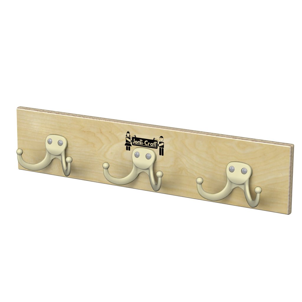 Jonti - Craft Wall Mount Coat Rail - 3 Hooks - SchoolOutlet