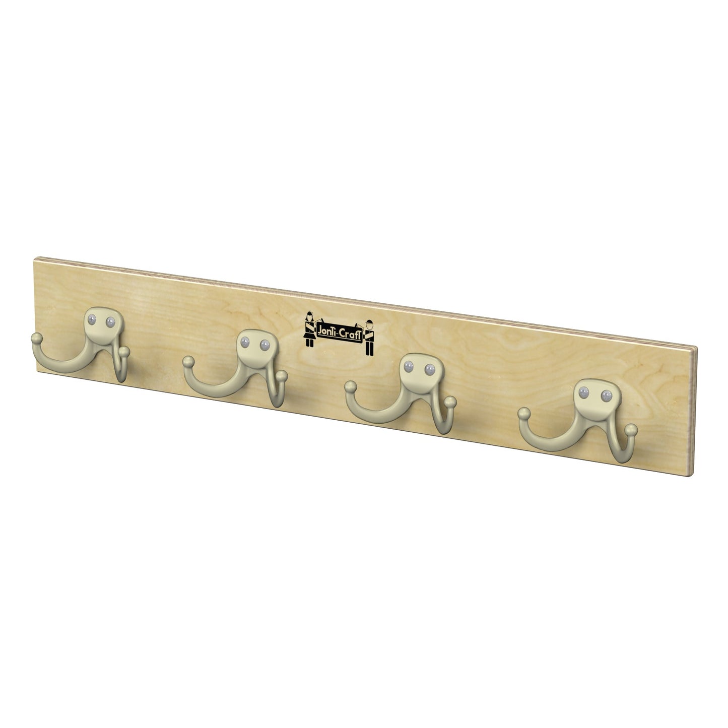 Jonti - Craft Wall Mount Coat Rail - 4 Hooks - SchoolOutlet