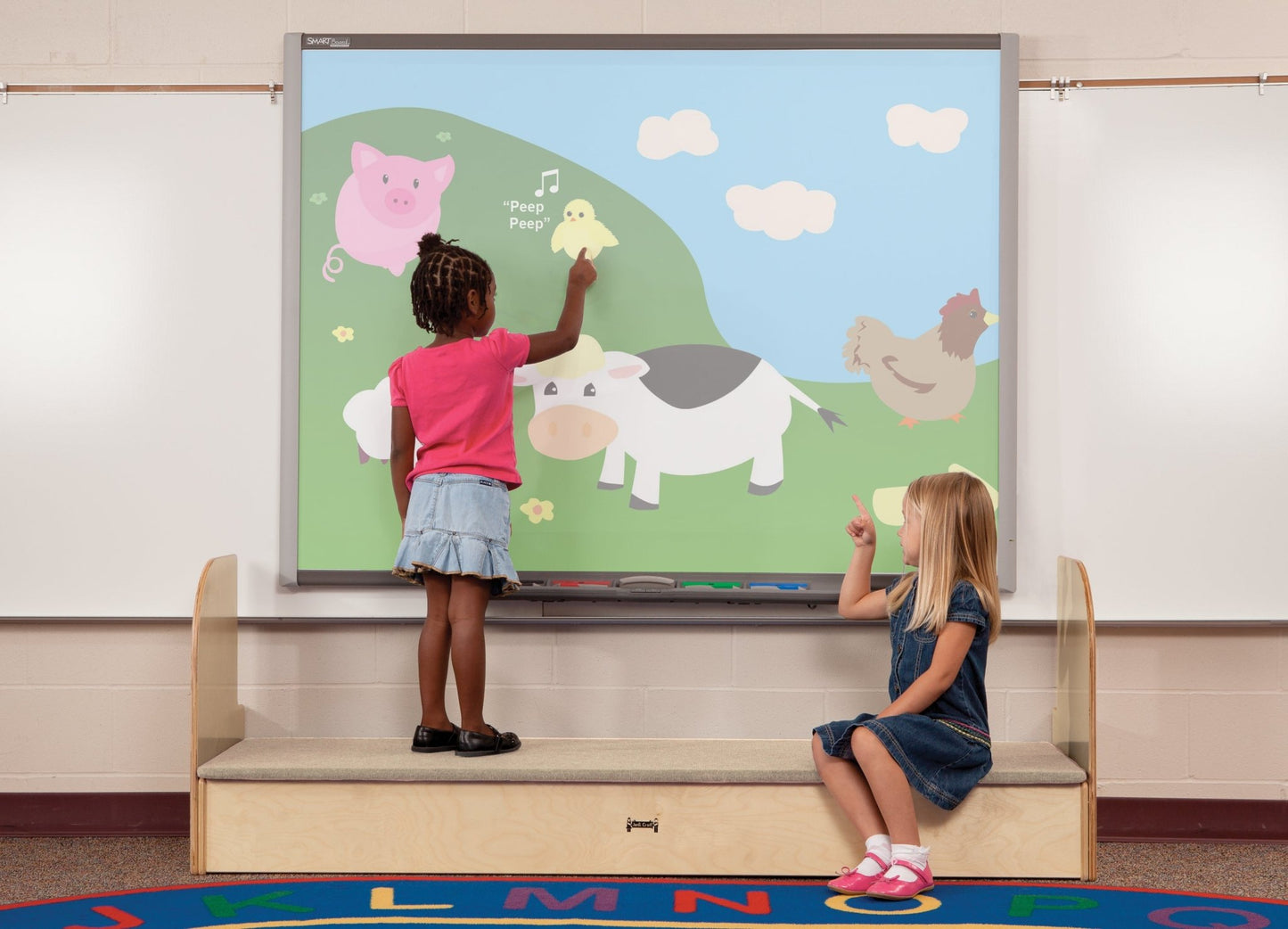 Jonti - Craft iRise Standard IWB Step - 72"W x 9"H - SchoolOutlet