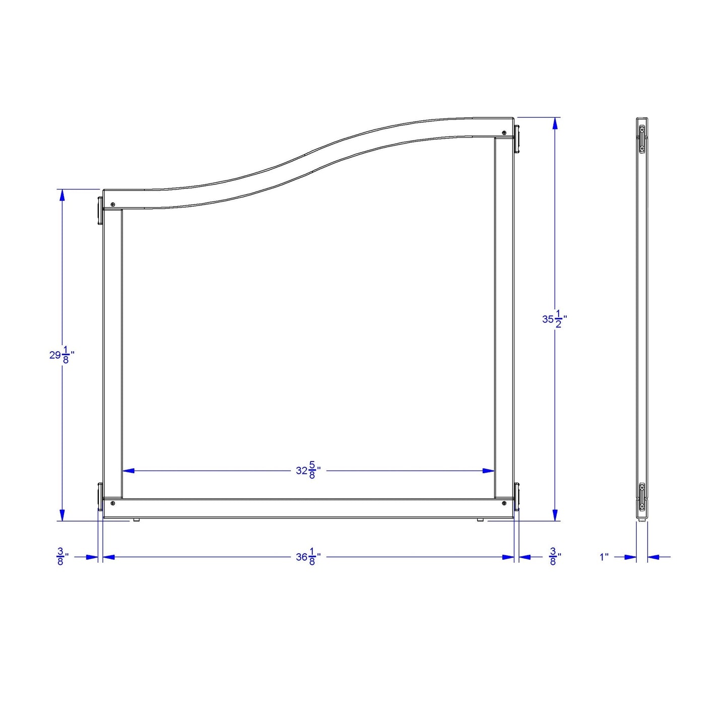 KYDZ Suite Cascade Panel - Elementary (29.5"H) to Adult (35.5"H) - 36" Wide - SchoolOutlet