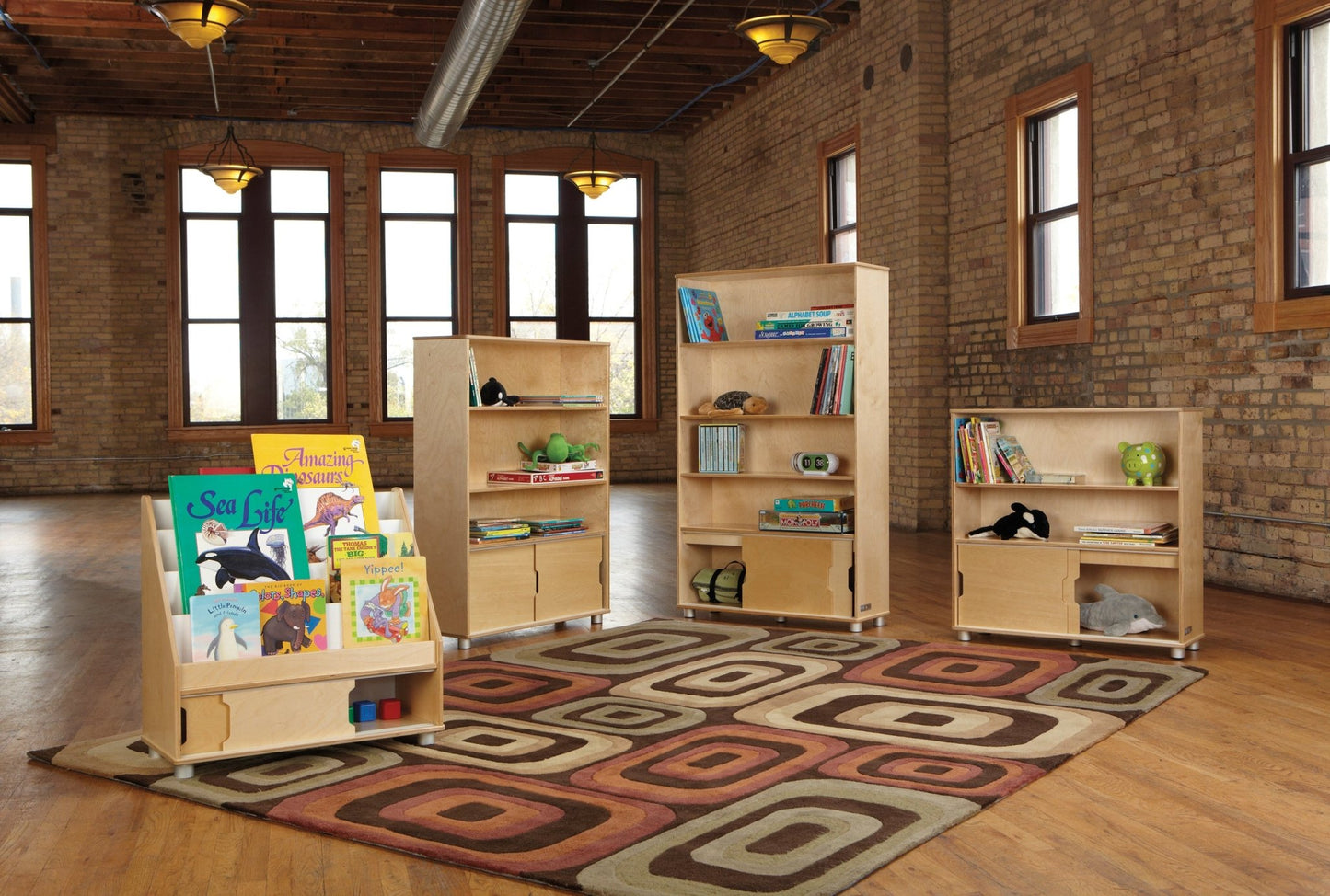 TrueModern Two - shelf Bookcase - SchoolOutlet