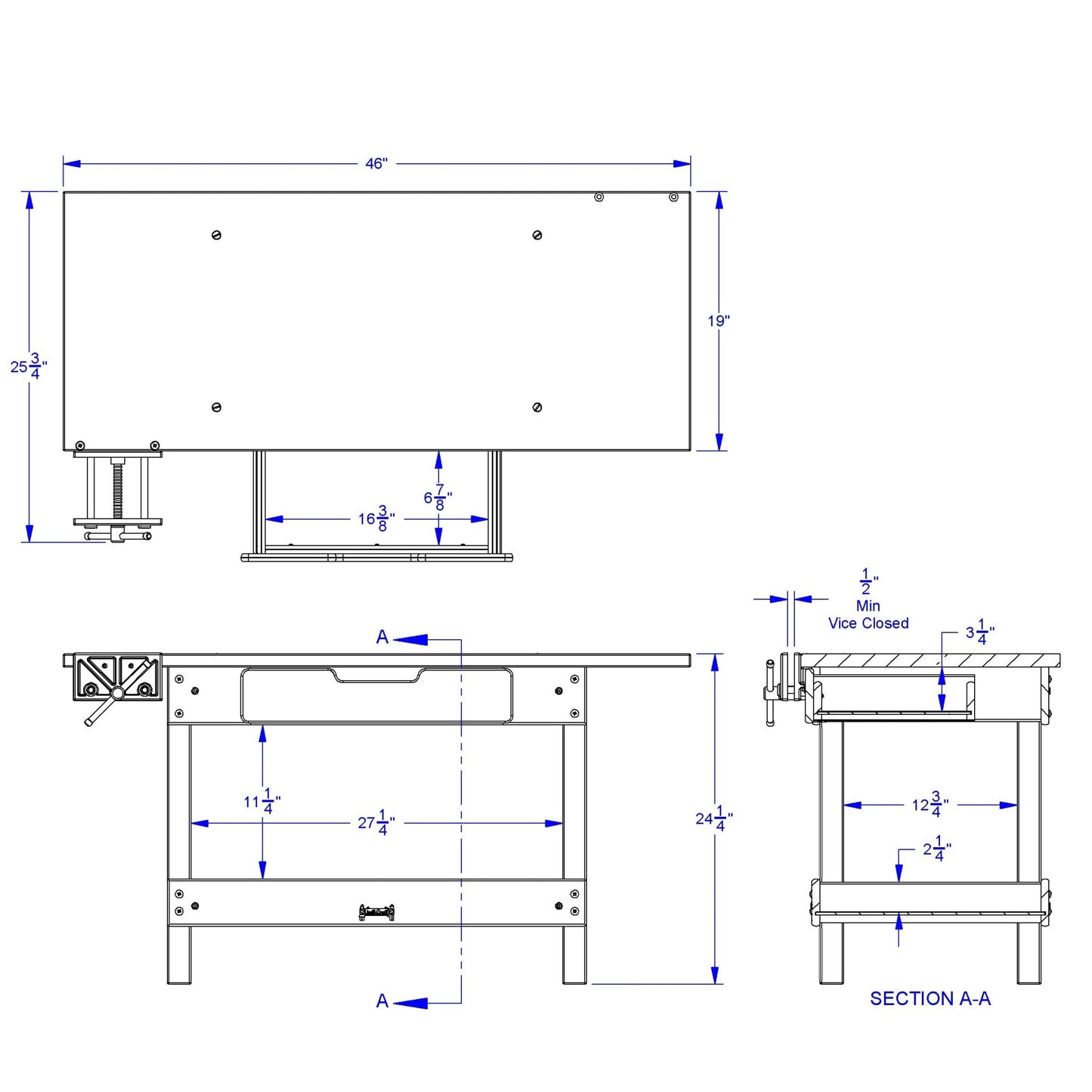 Jonti - Craft Workbench with Drawer - SchoolOutlet